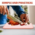 thumbnail image 6 of FOMIYES 1Pcs Pink Square Cutting Board With Juice Groove For Kitchen Accessories 11.8x7.9in, 6 of 8