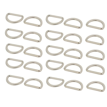 

Unique Bargains 20mm Inner Width Zinc Alloy Flat Typed D Welded Ring Silver Tone 25pcs