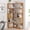 Dark Oak + MDF, variant on Dark Oak 35.43" Extended 6-Tier L-Shaped Corner Bookshelf, Left Widened Freestanding Wooden Bookcase, Anti-Tip Display Storage Shelf for Living Room Bedroom Office