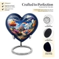 thumbnail image 3 of Rainbow Over Colorful Kingdom - Ashes Urn - Unique Heart Large Funeral Urn - Timeless and Elegant - Durable Heart for Adult Female Ashes - 3 Inch, 1 Pc, 3 of 5