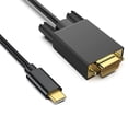 thumbnail image 3 of 1.8M/6FT 1080P USB3.1 Tipo-C a VGA Cable adaptador 10Gbps para monitor computadora PC, 3 of 5
