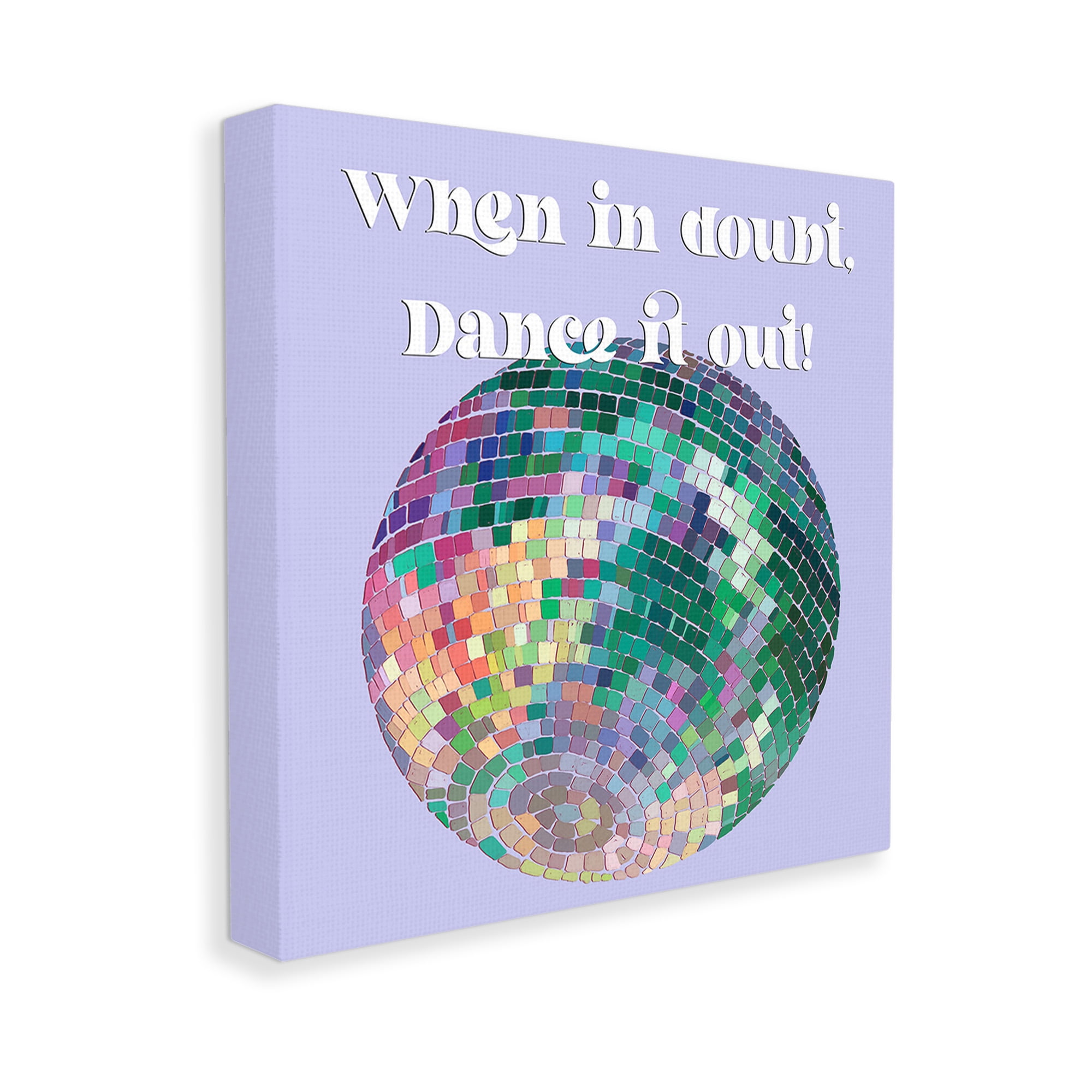 Stupell Industries Dance It Out Phrase Typography Painting Gallery Wrapped Canvas Art Print Wall Art, 36 x 36