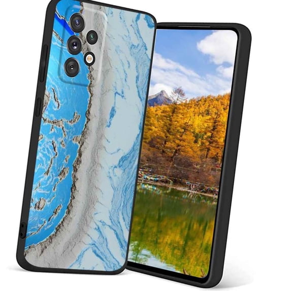 Blue-Marble-48 Phone Case, Degined for Samsung Galaxy A72 5G Case Men Women, Flexible Silicone Shockproof Case for Samsung Galaxy A72 5G