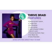 Darling Pre-Stretched Thrive Braid Hair 3X Pack, 52 inch, #1B, Adult, Women