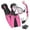 Pink, variant on Promate Spectrum Snorkeling Fins Mask Snorkel Set, Blue, SM