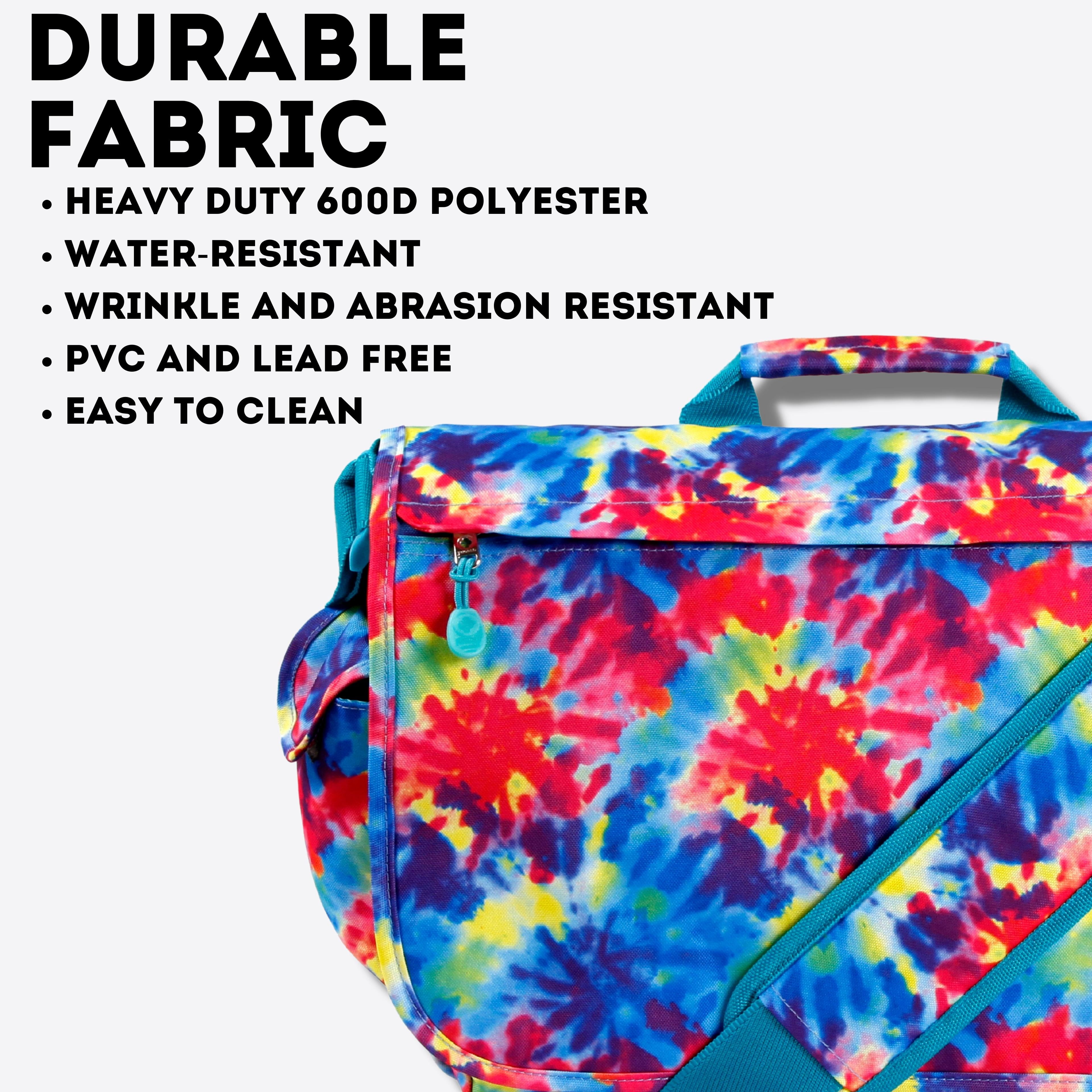 J World Unisex Thomas 16" Messenger Bag With Laptop Sleeve For School And Travel, Tie Dye