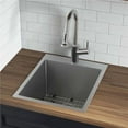 thumbnail image 1 of Ruvati USA RVU6018 18 x 22 in. Topmount Rounded Corners Deep 16 Gauge Stainless Steel Laundry Utility Sink, 1 of 1