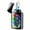 Black, variant on Pomerol Dual Flame Windproof Lighter with LED Display, USB Rechargeable Metal Body