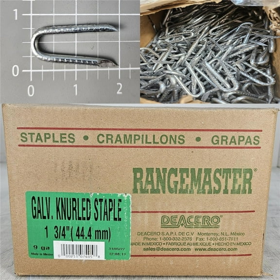 Rangemaster 7405 Fence Staple 1-3/4 in L Galvanized