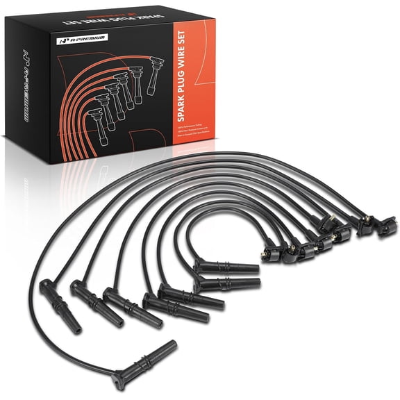 A-Premium Ignition Spark Plug Wires Set of 8 Compatible with Ford Mustang 1996-1998, Laforza 1994-1998, 4.6L 5.0L