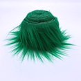 thumbnail image 2 of Shaggy Mohair Faux Fur Fabric Strips Ribbon, Pre Cut Roll, 4" Wide by 60" Long - Kelly Green, 2 of 4