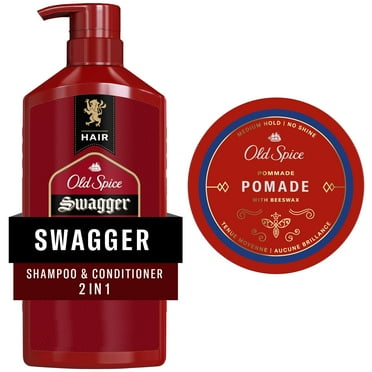 Old Spice Swagger 2in1 Shampoo and Conditioner & Pomade Set for Men, All Hair Types, 21.9 fl oz
