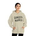 thumbnail image 5 of Gangsta Napper Funny Lazy Adult Unisex Pullover Sweatshirt Hoodie Sayings Gift Men Woman. Sand, 5 of 6