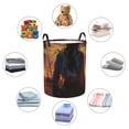 thumbnail image 4 of Balery Sunset Western Cowgirl Cesta de ropa redonda con asas, impermeable, independiente, para ropa, juguetes, dormitorio y familia-Small, 4 of 6
