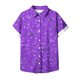 thumbnail image 3 of Mujeres Pantalones Cortos Casual Hawaii Impreso Manga Corta Blusa Superior, Regular Ajuste Sudadera de Verano Sexy, 3 of 5