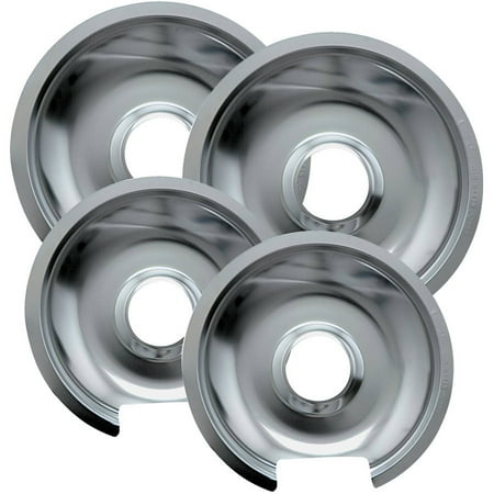 - Range Kleen Drip Pans, Style D, Chrome, Two 2-Piece Sets