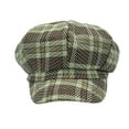 thumbnail image 3 of WITHMOONS Tartan Plaid Newsboy Hat - Wool Cabbie 8 Panel Beret Baker Boy Cap LDG1564 (Brown), 3 of 4