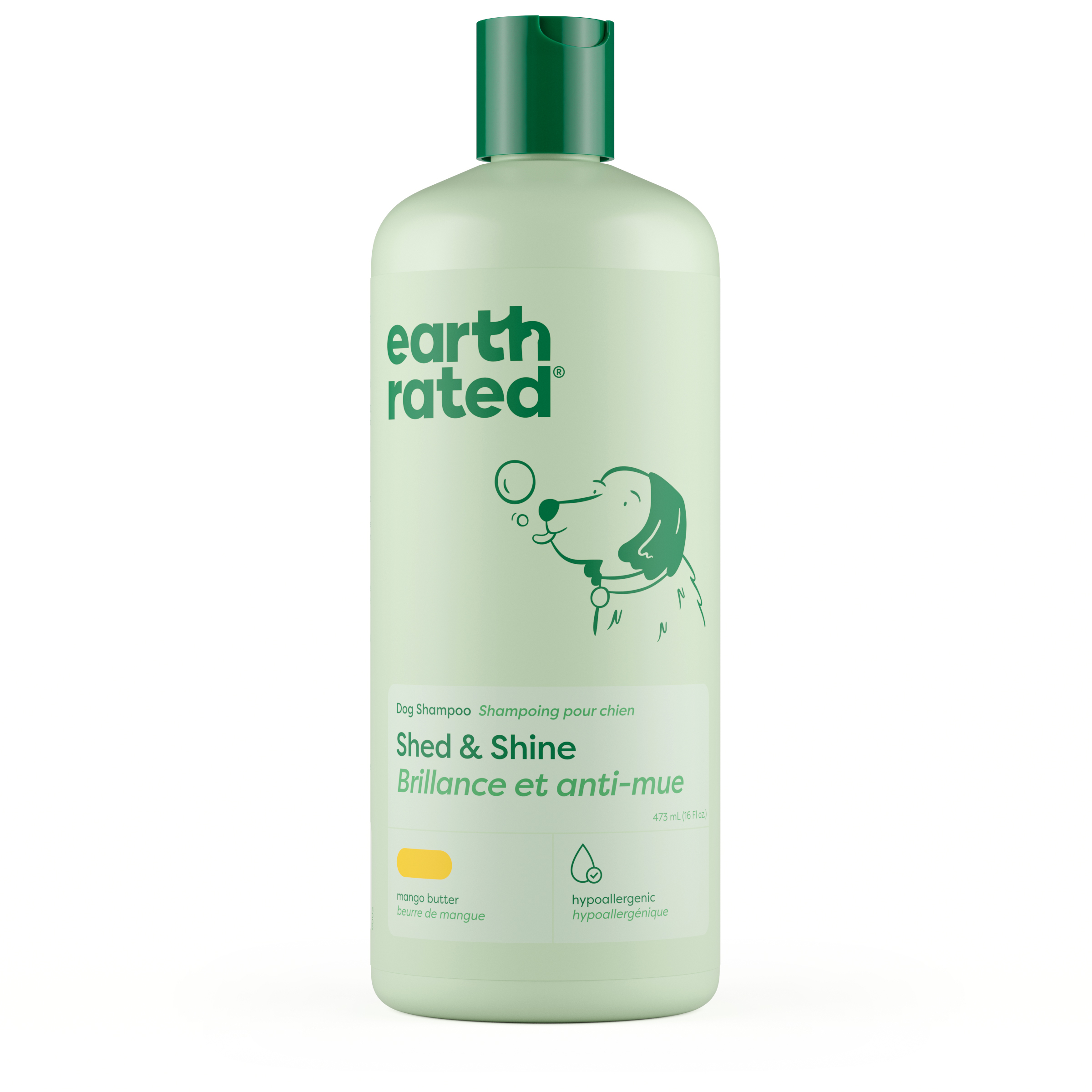 Earth Rated Deshedding Dog Shampoo, Mango Butter, 16 fl oz