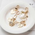 thumbnail image 5 of 4 Pcs Love Letter Shell Conch Pearl Metal Golden Keychain Kit Bag Charm Jewelry, 5 of 5