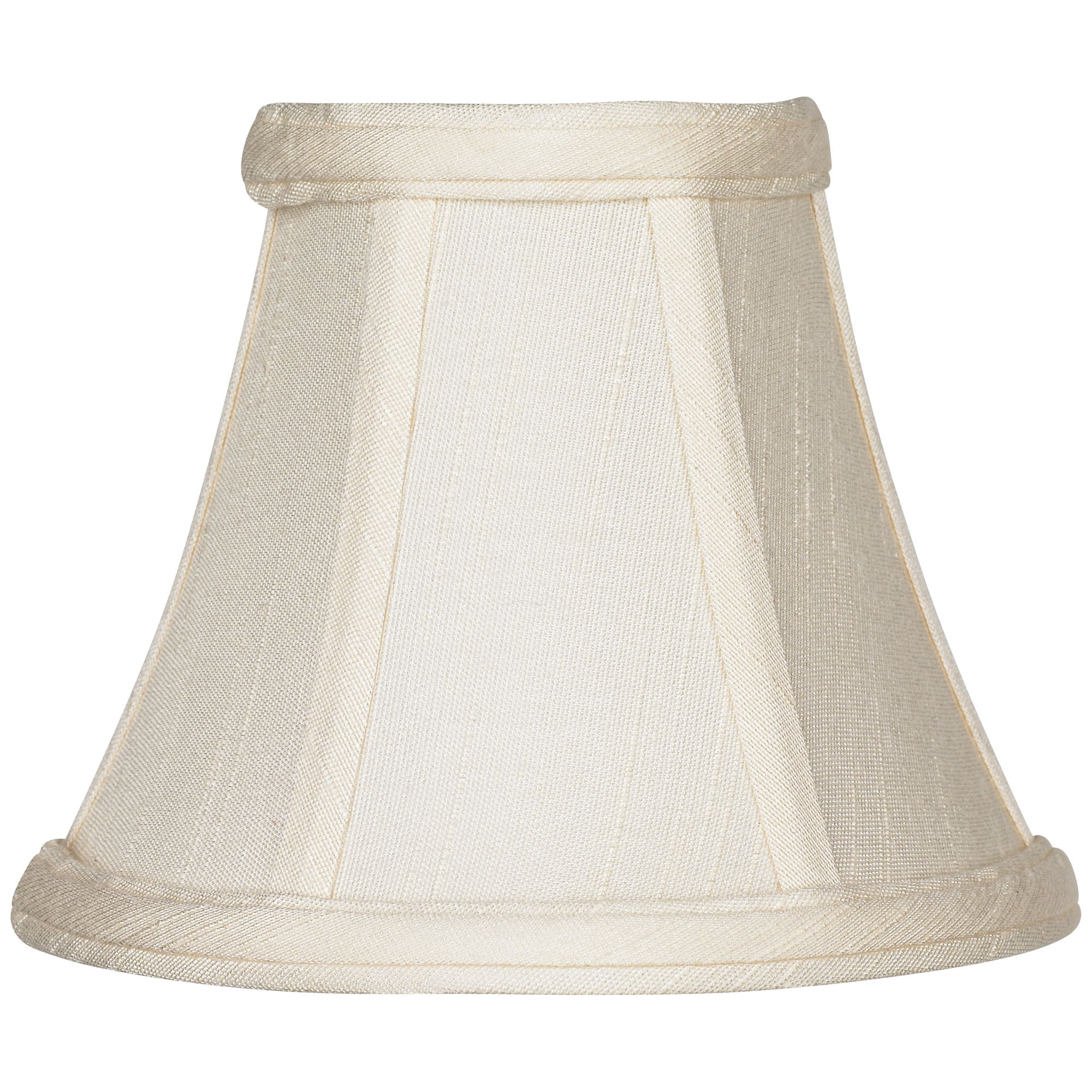 Imperial Shade Set of 8 Hardback Bell Lamp Shades Evaline Cream Small 3" Top x 6" Bottom x 5" High Candelabra Clip-On Fitting
