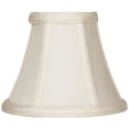 thumbnail image 3 of Imperial Shade Set of 6 Hardback Bell Lamp Shades Evaline Cream Small 3" Top x 6" Bottom x 5" High Candelabra Clip-On Fitting, 3 of 6