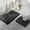 Dark Gray, variant on Leaf Pattern Non-Slip Bath Mat Set | 2-Piece Water Absorbent Floor Mats for Bathroom & Kitchen | Green & Gray Modern Design | 40x50cm & 50x80cm