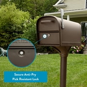 Architectural Mailboxes Oasis 360 Locking Post Mount Mailbox, Rubbed Bronze
