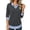 Dark Gray, variant on Women's 2 in 1 Layered Striped Collar Shirt Button V Neck Pullover Blouse for Fall Winter Business Casual
