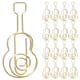 thumbnail image 1 of 30 clips de papel con forma de guitarra, clips metálicos únicos para marcapáginas, clips de papelería, mini clips dorados para separadores de libros y marcadores de página, 1 of 7