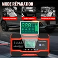 thumbnail image 5 of Car Battery Charger 10A 12V/24V Intelligent Auto Motorcycle Charger with Touch LCD Screen and 5 Auto Repair Modes Red, 5 of 5