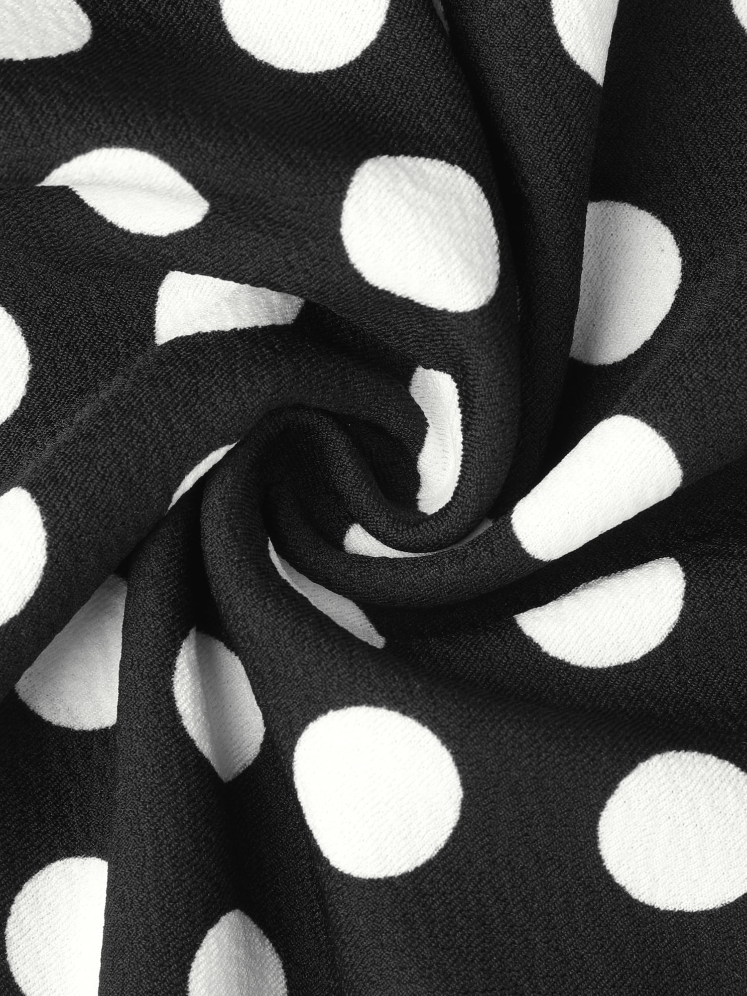 DARING DIVA Women's Polka Dots Sleeveless Sundress Vintage Crewneck Midi Dress L Black