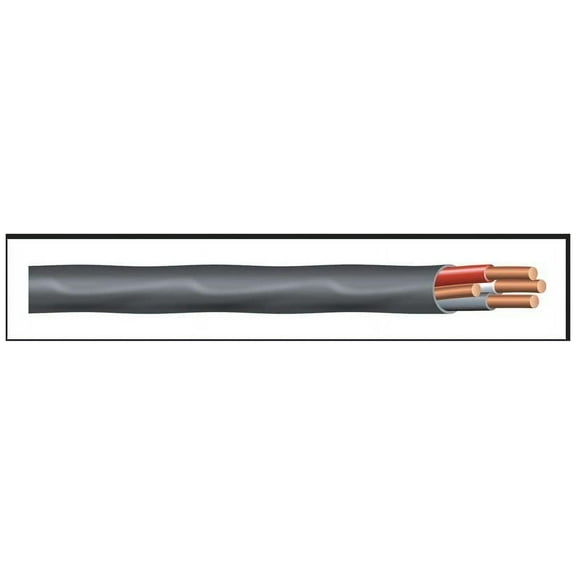 Southwire Romex NM-B Non-Metallic Wire 63950005 - 6/3 WG Insulated - 500 Ft, Black