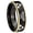 Black And Gold Step Edge, variant on Legend of Zelda Dome Gold Plated Tungsten Men Ring 10MM
