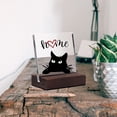 thumbnail image 5 of Clear Acrylic Table Sign With The Wooden Stand Cats Home Desk Sign Funny Cats Sign for Home Office Cafes table Sign Bars Sign Pet Cat Lovers Gift Birthday Gift Housewarming Gifts, 5 of 6