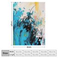 thumbnail image 4 of Chilfamy Abstract Art Blue and Yellow Cozy Throw Blanket Lightweight Soft Blanket for All Seasons Bedroom Living Rooms Sofa Couch - Gift Idea 40x50in, 4 of 6