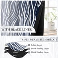 thumbnail image 3 of Dashan Navy Blue Blackout Curtains,Abstract Gradient Bedroom Living Room Darkening Grommet Window Drapes 2 Panel,52x63 in, 3 of 7