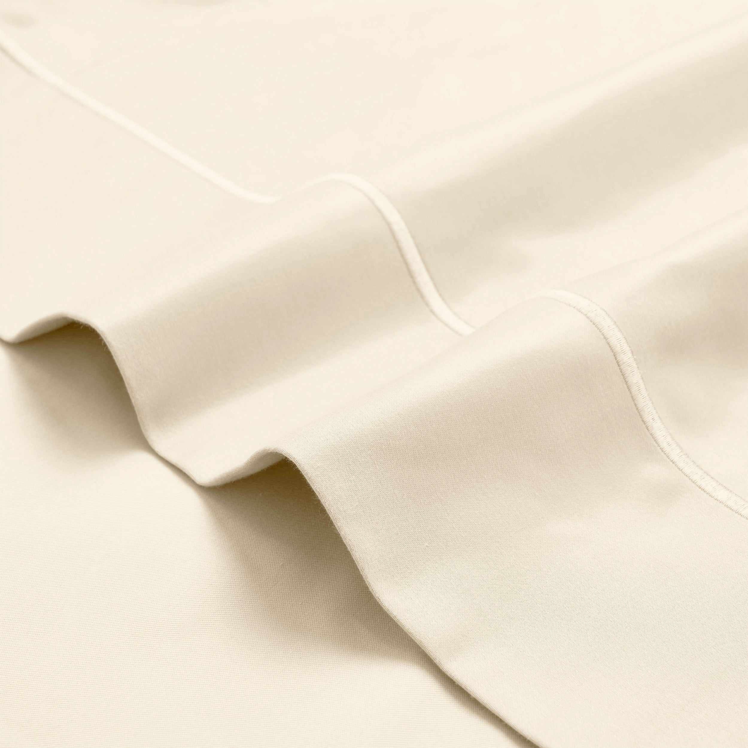 Superior 650 TC Egyptian Cotton Pillowcases, Set of 2, King Size, Ivory