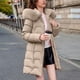 thumbnail image 5 of Parkas de manga larga para mujer, chaqueta informal de algodón con capucha y mangas largas de colores., 5 of 9