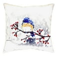 thumbnail image 3 of Betsy Drake NC515 18 x 18 in. Blue Bird & Snow No Cord Pillow, 3 of 3