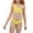Yellow-c, variant on Teen Swimsuits Plain Color Girls Swimsuit with Shorts Girls' Two-Piece Swimwear Girls Bikini for Girls 160