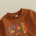 thumbnail image 5 of Okbabeha Thanksgiving Outfits Toddler Baby Girl Clothes 6 9 12 18 24Month 2t 3t 4t Turkey Sweatshirt Sweater Top Pants Set Fall, 5 of 7