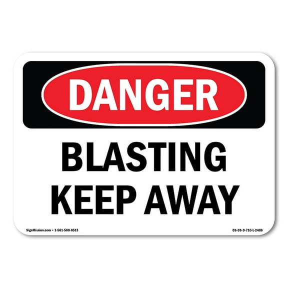 OSHA Danger Sign - Blasting Keep Away | Decal | Protect Your Business, Construction Site, Warehouse & Shop Area |  Made in The USA
