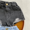 thumbnail image 4 of oqasdz Girls Shorts Toddler Baby Children Jeans Comforable Loose Ripped Soft Elastic Waist Denim Shorts Size 1 Y-2 Y, 4 of 7