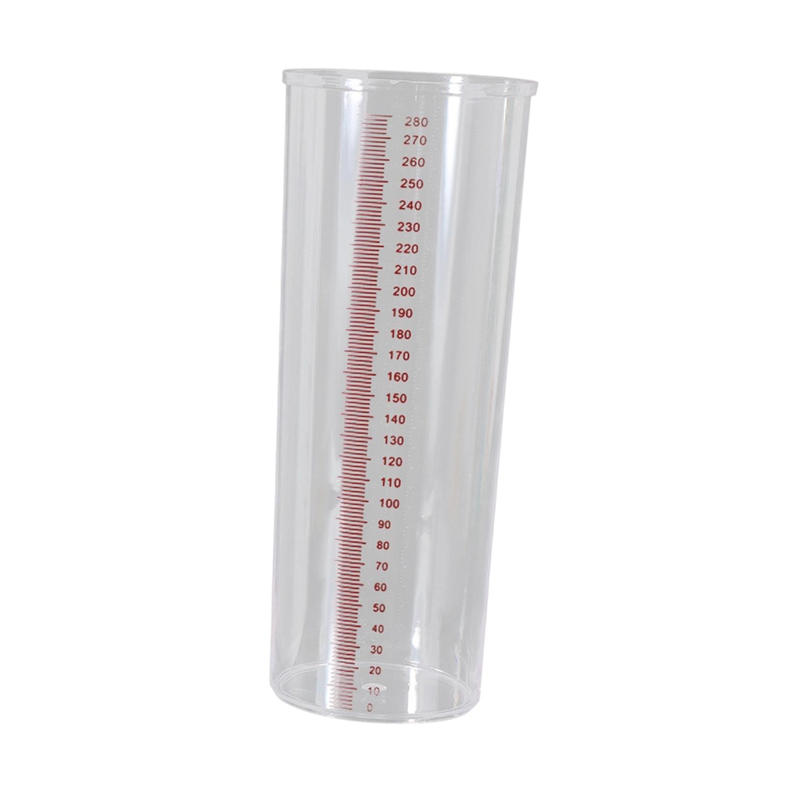 Graduated Cylinder Physics Measurement Rain Gauge Tube Plastic Construction for Experiment Teaching Education