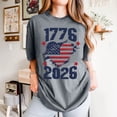 thumbnail image 2 of HCYSFG Womens Summer Crew Neck Elbow Sleeve Tops July 4th Independence Day Flag Motif Tees 250th Anniversary T-Shirts, 2 of 5