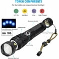thumbnail image 3 of (LK-LTD)--LED Flashlight Zoom USB Rechargeable Super Bright Torch Camping Lamp Work Light.--(5trl;hg), 3 of 10