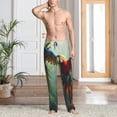 thumbnail image 2 of Balery Flying Parrots In Jungle Pantalones de pijama para hombre, pijama ultraligero, pantalón de descanso-Large, 2 of 6