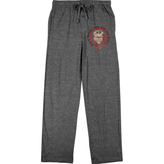 A Christmas Story You'll Shoot Your Eye Out Men's Graphite Heather Sleep Pajama Pants