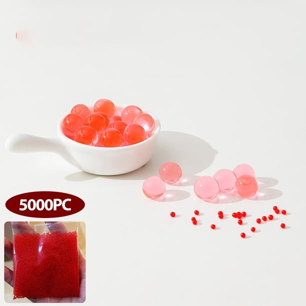Cuentas de agua para decoración del hogar, bolas de Gel de perlas de colores, polímero de hidrogel en maceta, cristal, barro, tierra, crecimiento mágico, gelatina, boda, 5000 piezas