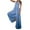 Blue, variant on Puntoco Women Clearance Pants Solid Oversize Denim Pokets Splicing Rompers Pants Bottoms Blue